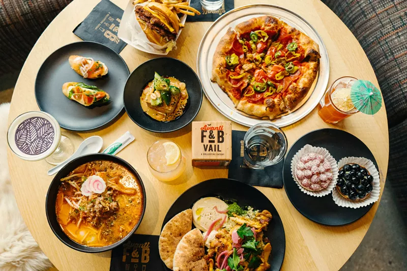 Image: Pizza, ramen and other dishes from Avanti Vail vendors