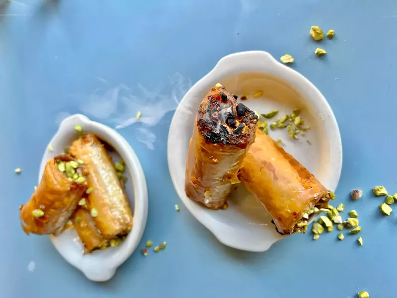 Image: baklava that looks like blunts