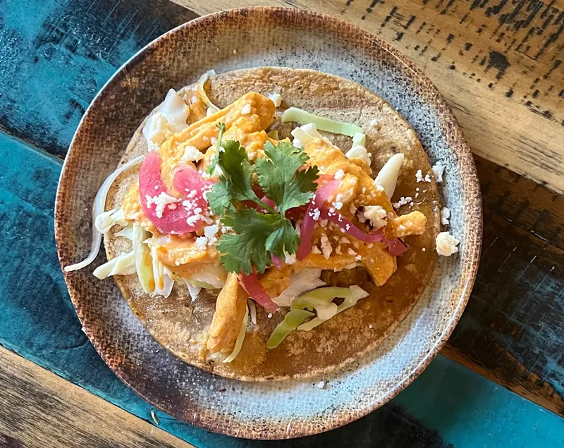 Image: The chicken tinga taco.