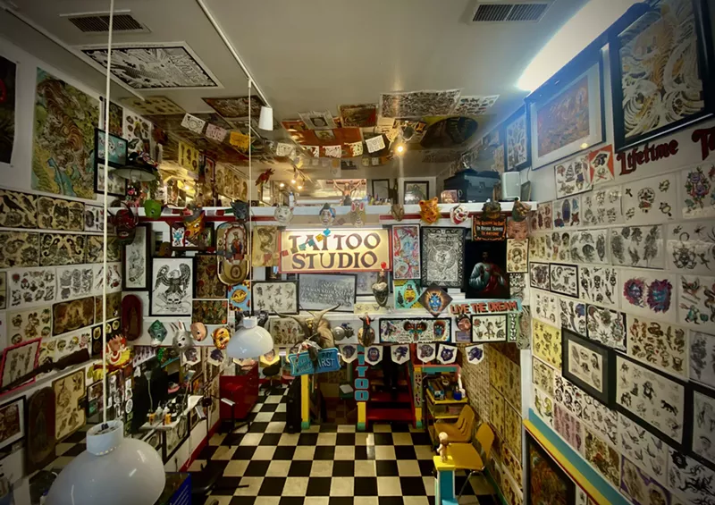 Image: An interior view of Lifetime Tattoo.