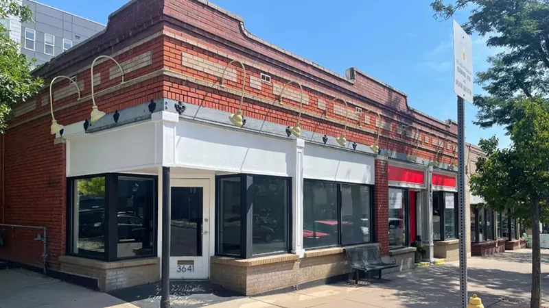 Image: exterior of the Denver record store Wax Trax
