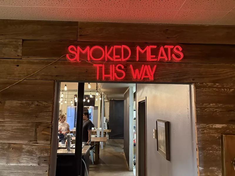 Image: outside of barbecue joint