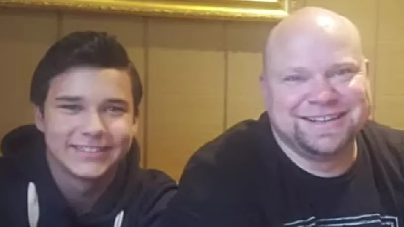 Image: The late Peyton Blitstein with his father, Todd Blitstein.