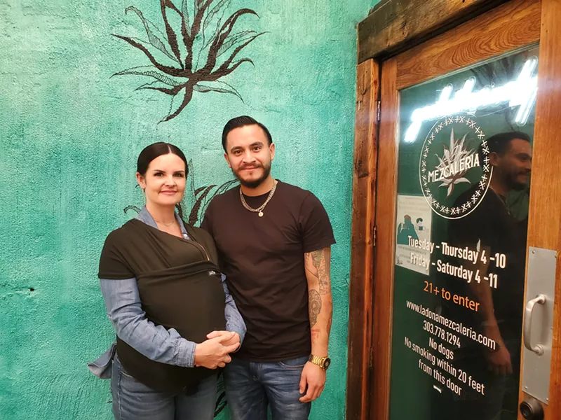 Image: Victor Ayala and his wife, Manda (holding their two-month-old son), have stepped in to help his mother, Silvia Andaya, run Adelitas and La Doña.