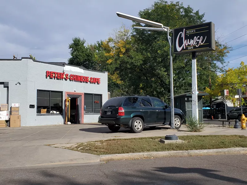 Image: the front of a small restaurant