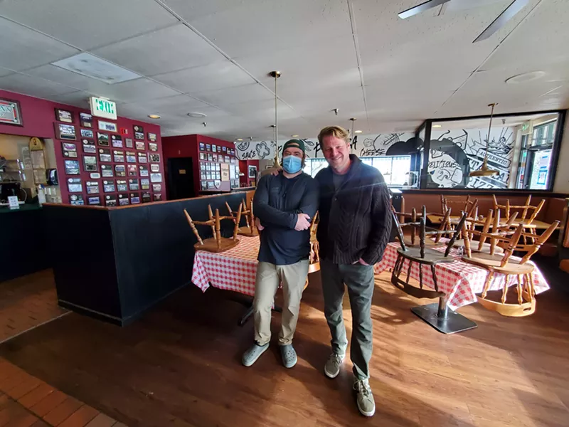Image: Tim Bender (left) will be the executive chef of Alex Seidel's (right) Roca's.