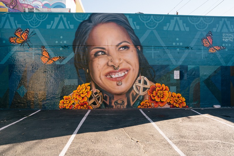 The mural of Alicia Cardenas was painted during Art RiNo.