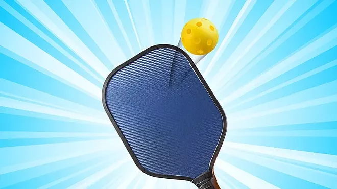 pickleball paddle with ball