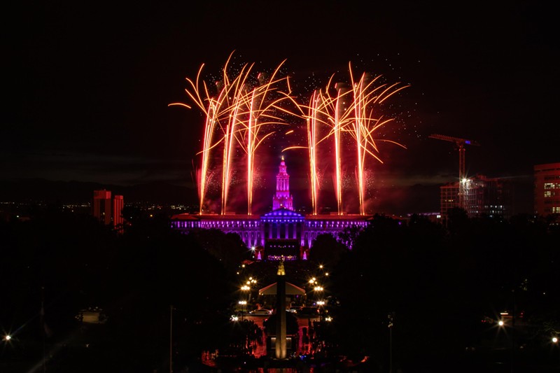 Civic Center Park opted for a drone show this year over their traditional fireworks show.
