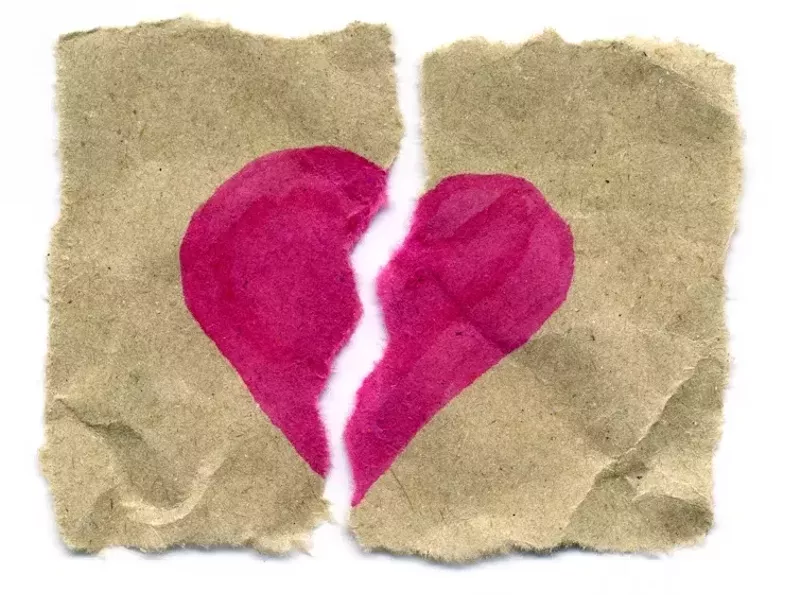Image: torn paper heart
