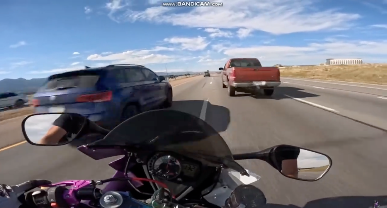 A motorcyclist hits speeds of up to 180 mph in the since-removed viral video.