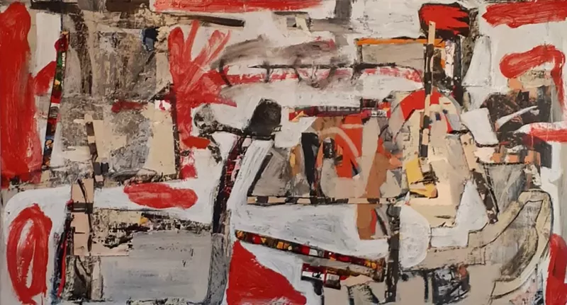 Image: Jeff Wenzel, “Kanou,” mixed media on panel, at Space.