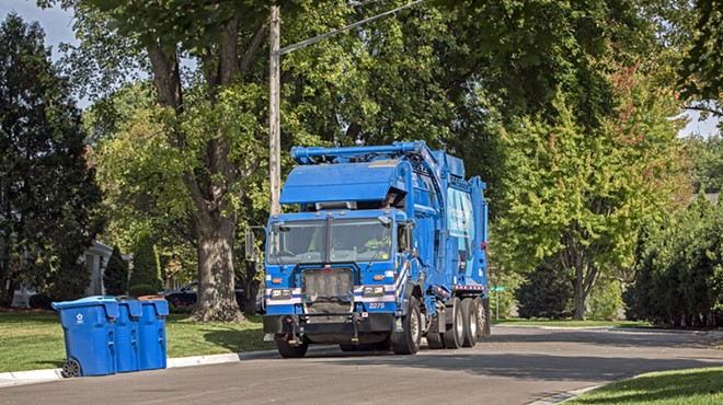 A Republic Services garbage truck