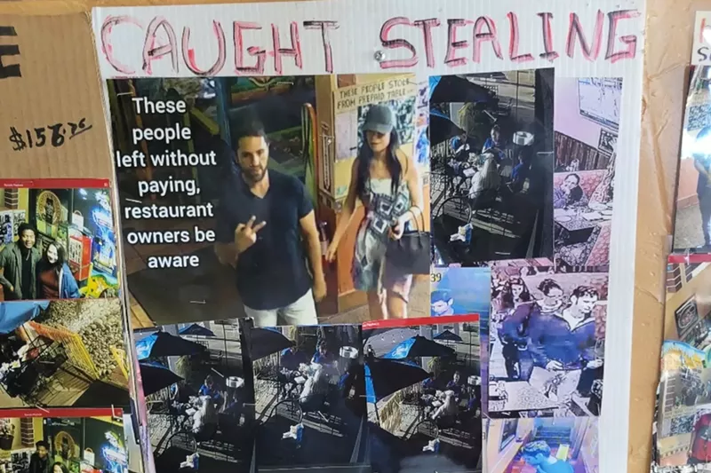 Image: Part of the "Wall of Shame" at El Tequileño