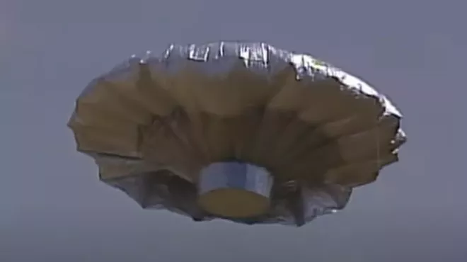 weather balloon in blue sky