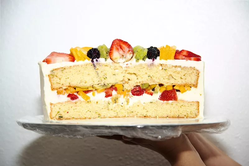 Image: Melchor Ocampo brought the 'Spring Fling' cake to Eternal Flavors Bakery after perfecting the recipe for decades at The Market.