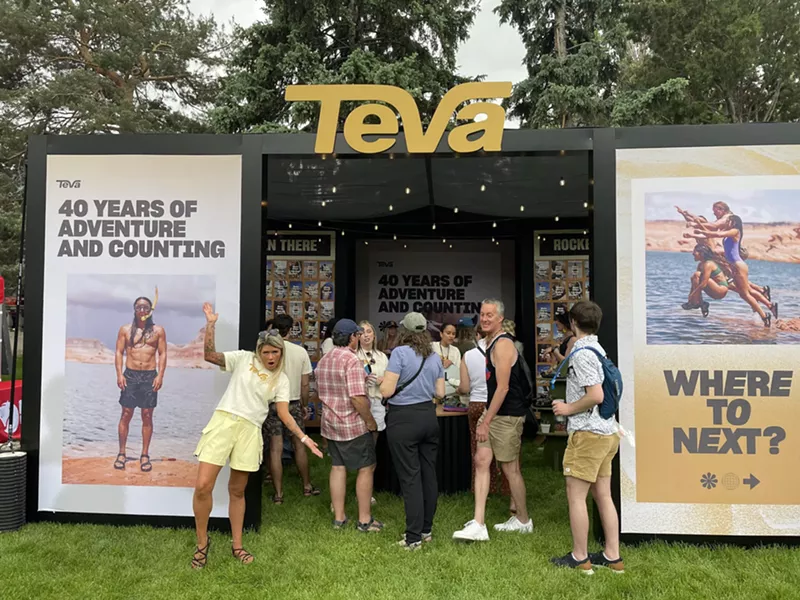 Image: people at an outside festival