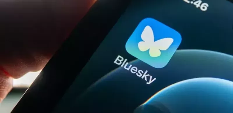 Image: bluesky on phone