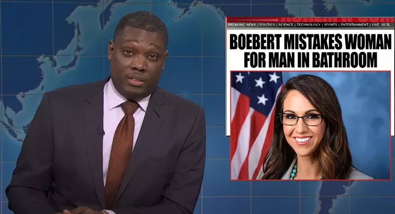 Image: congresswoman and Saturday Night newscast