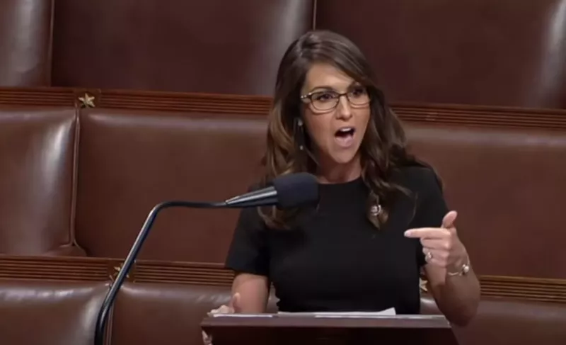 Image: Rep. Lauren Boebert, who really hates unnecessary distractions.