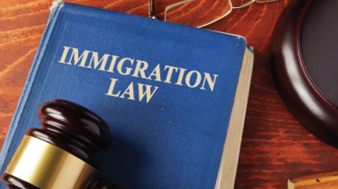 A photo of a book on immigration law.