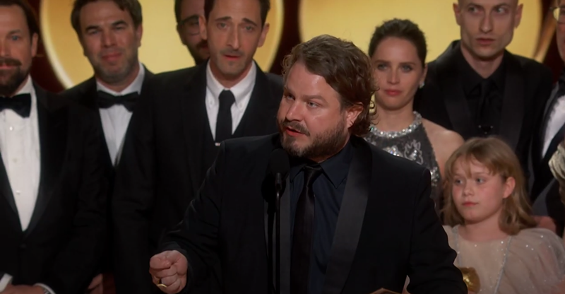 Image: man at golden globes