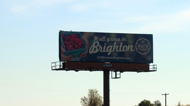 It All Grows in Brighton billboard in Colorado