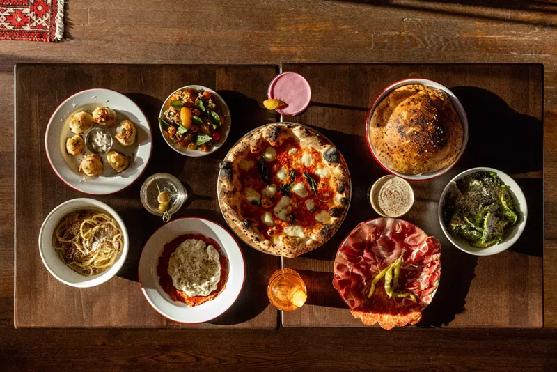 Image: a spread of food