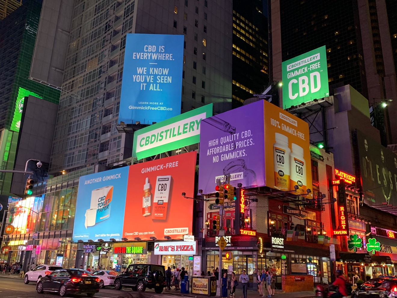CBDistillery bought advertising in New York's Time Square to announce itself in 2019.