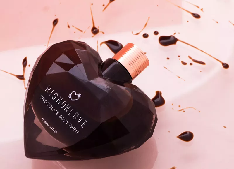 Image: HighOnLove's chocolate body paint was infused with 100 milligrams of THC for Colorado dispensaries.