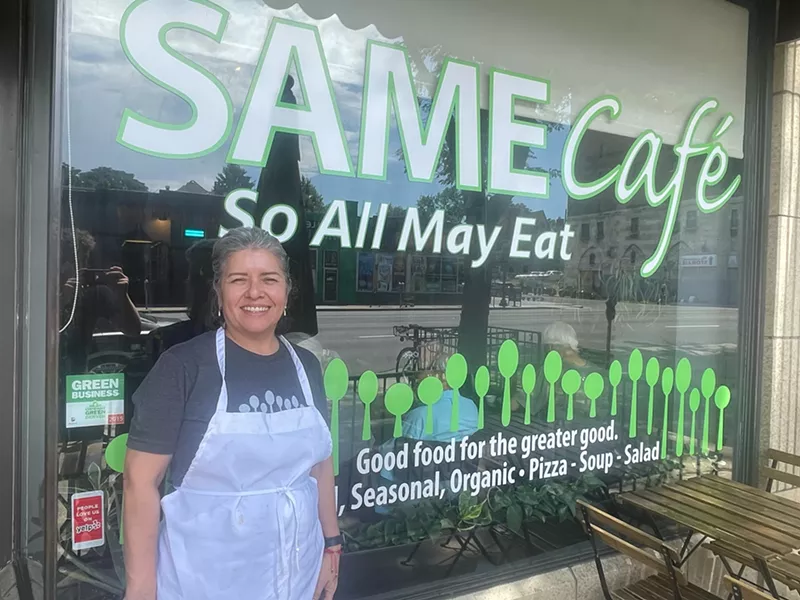 Image: Casa Bonita employee Cruz Tovar has been staying busy at SAME Cafe.