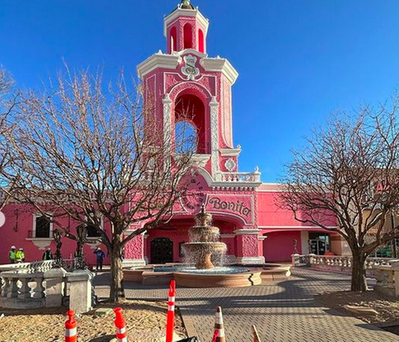 The fountain was back in action at Casa Bonita on March 24.