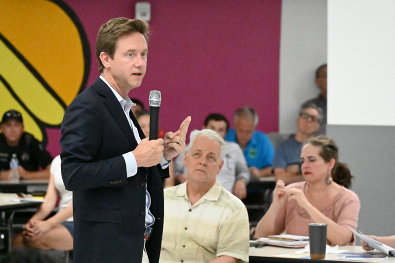During a town hall June 25, residents living near Colfax Avenue told Mayor Mike Johnston they're concerned about e-scooter safety and traffic from a nearby construction project.