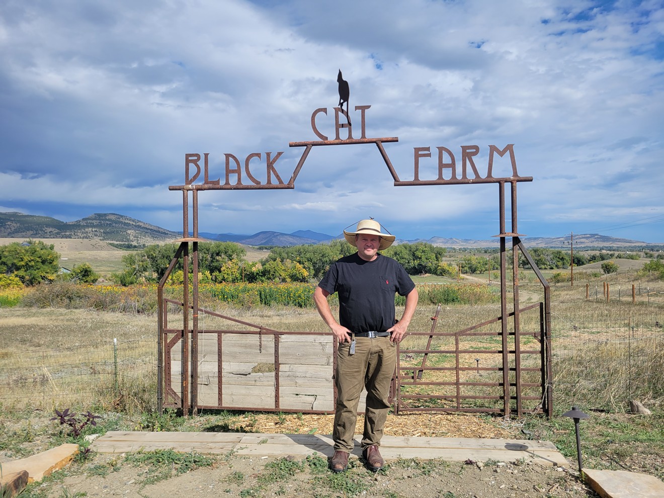 Chef and farmer Eric Skokan at Black Cat Farm.