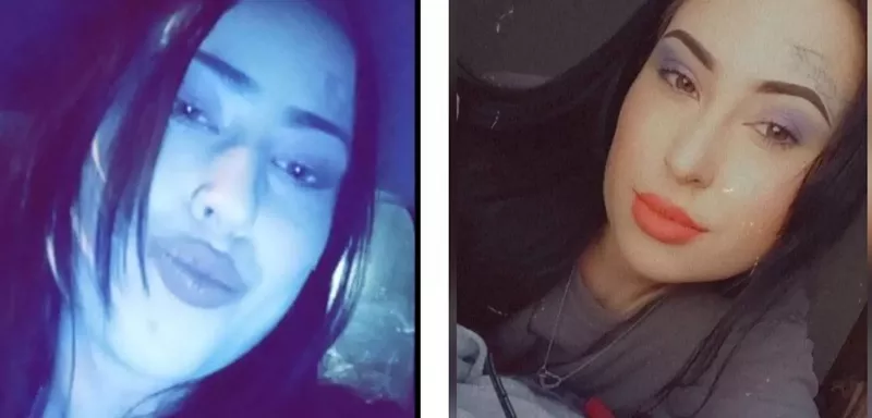 Image: Two portraits of the late Cheyenne Goins.
