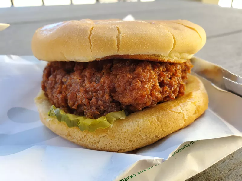 Image: Chik-fil-A's new cauliflower sandwich comes with pickles, just like its original chicken version.
