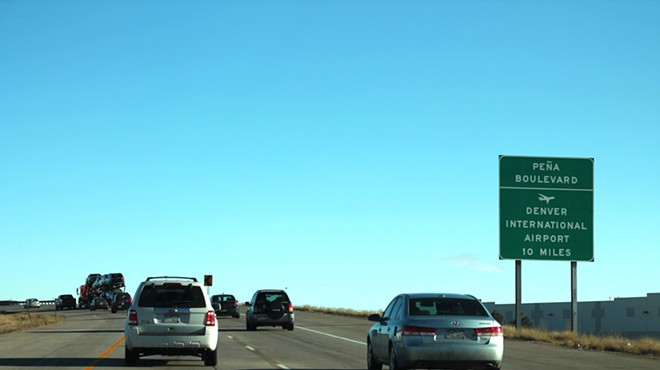 Peña Boulevard on the way to Denver International Airport