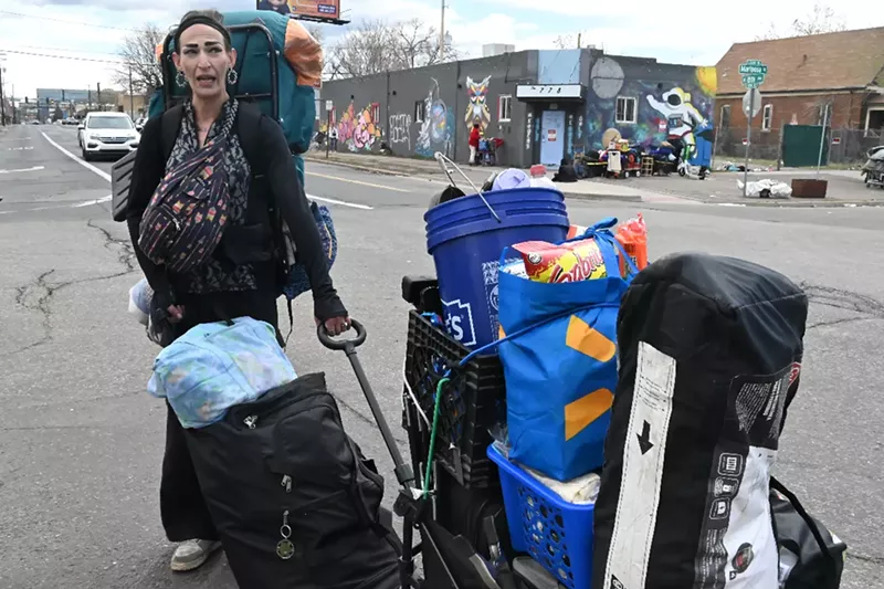 Image: Homeless woman in Denver