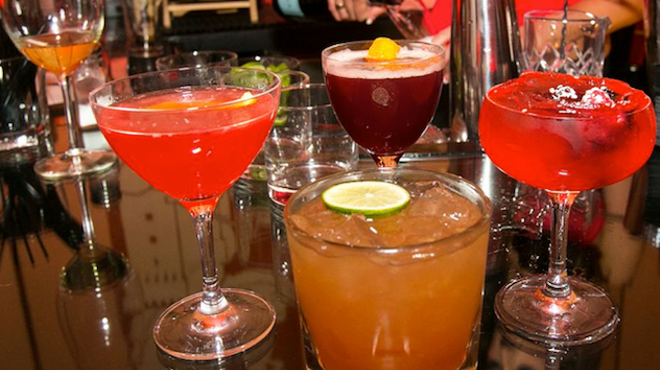 five different cocktails