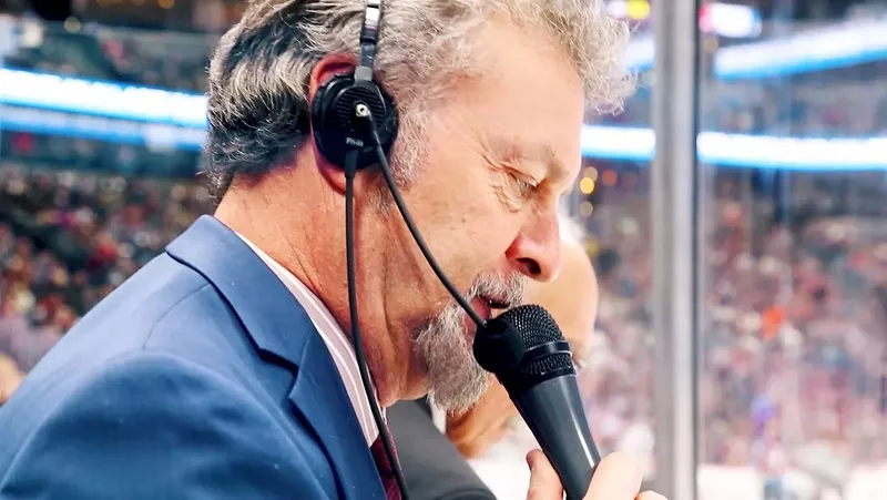 Image: Alan Roach is currently the PA announcer for the Colorado Avalanche.