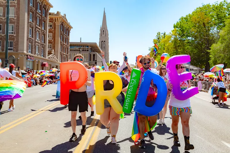Image: people celebrating the annual Denver PrideFest
