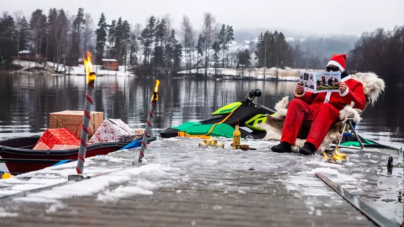 Image: Man, that global warming is doing a number on the North Pole.
