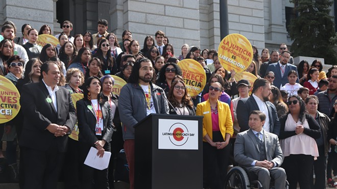 Colorado Latinos rally at the capitol for Latino/a Advocacy Day.