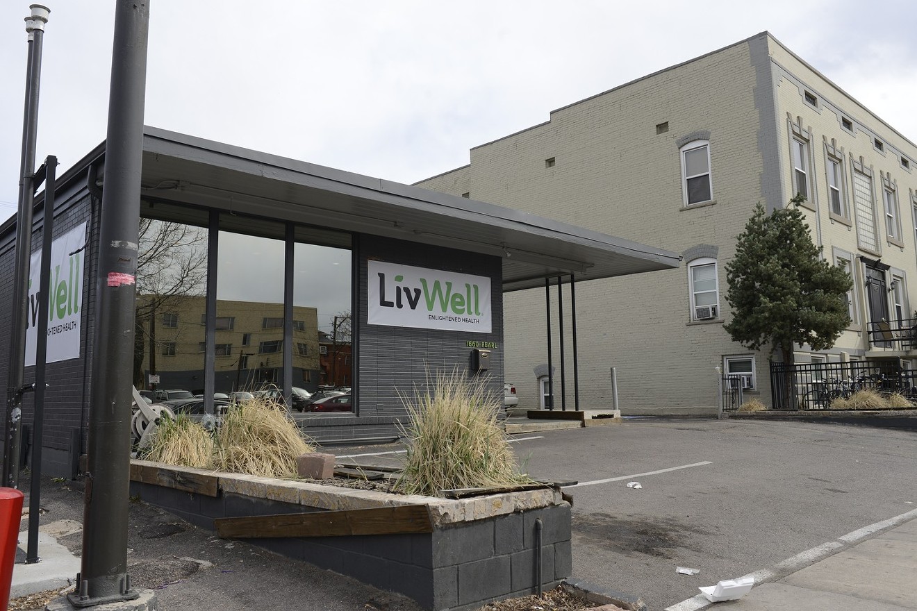 A former LivWell dispensary on Pearl Street that has since moved to East 17th Avenue.