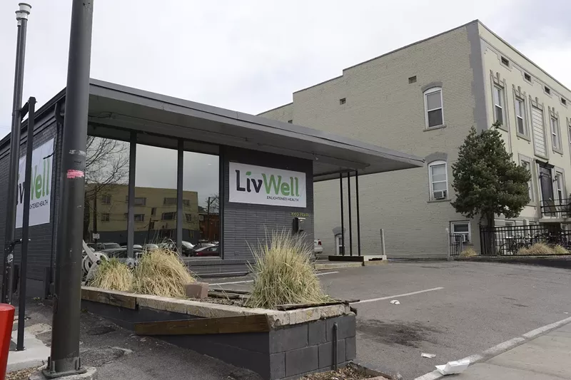 Image: A former LivWell dispensary on Pearl Street that has since moved to East 17th Avenue.
