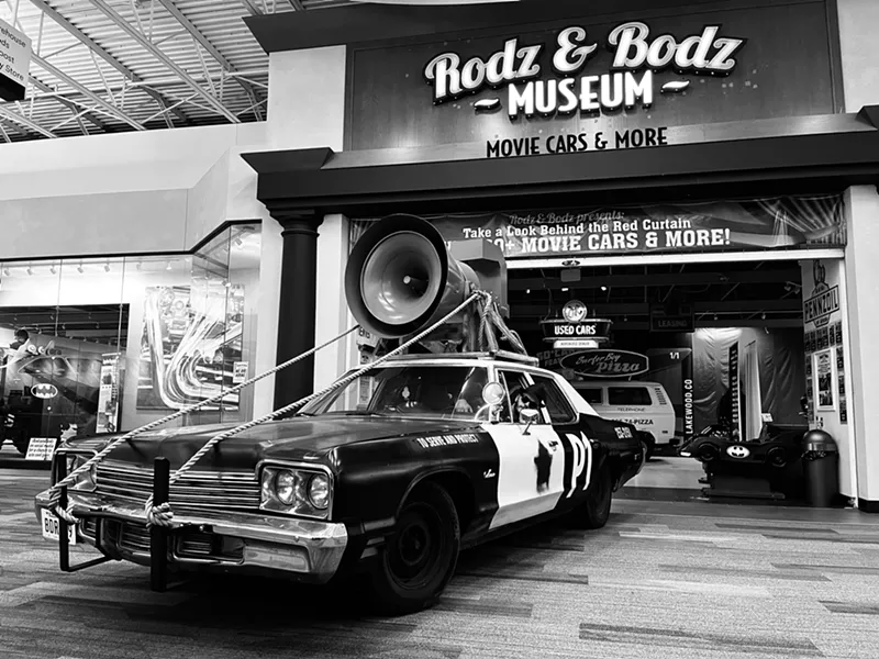 Image: A police car stands in front of the Rodz and Bodz Museum when it was located at Colorado Mills.