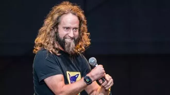 A comedian onstage.