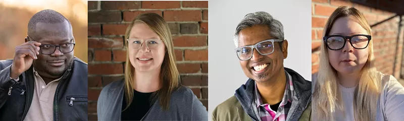 Image: (L-R) Samuel Kọ́láwọlé, Wendy J. Fox, Arvin Ram, and Julia Madsen