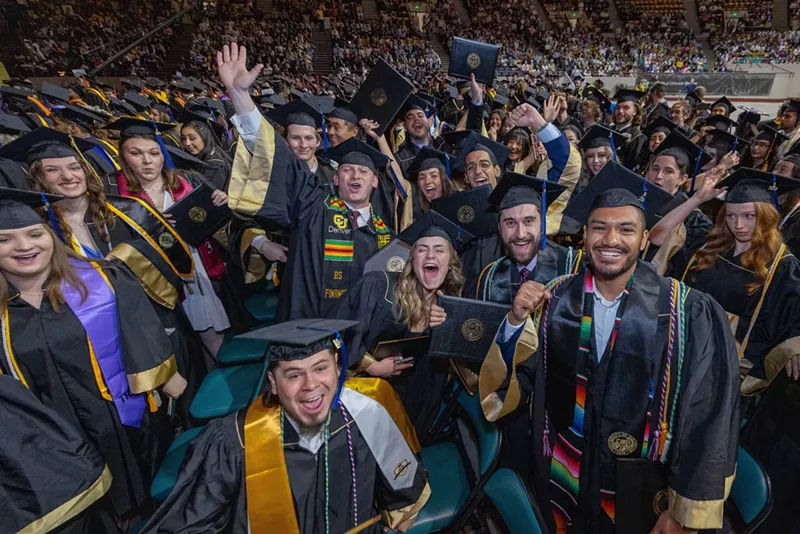 Image: students celebrate graduation
