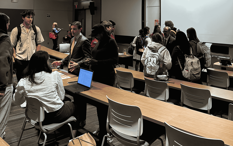 Image: College students in a classroom